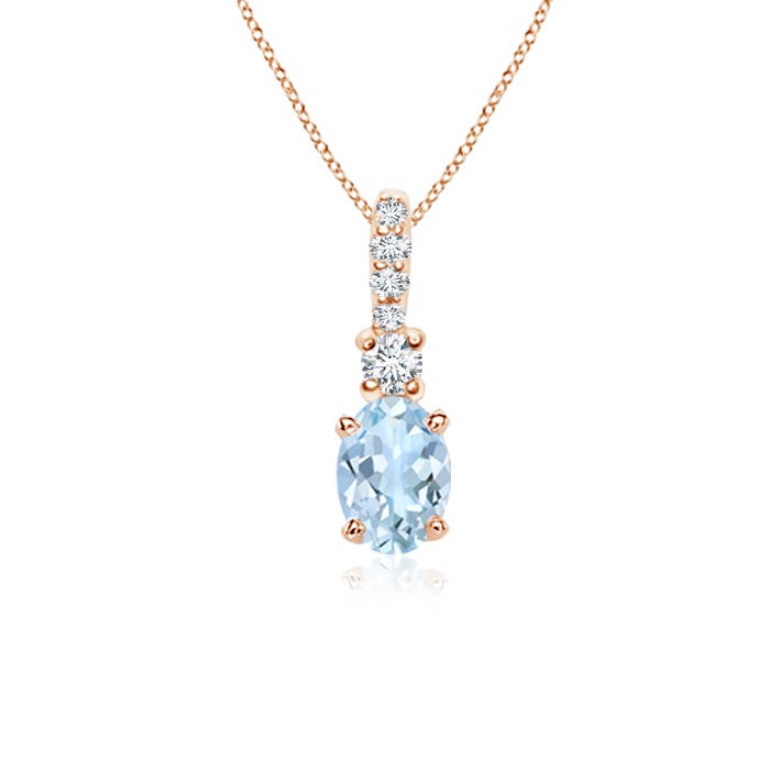 AA - Aquamarine / 0.46 CT / 14 KT Rose Gold