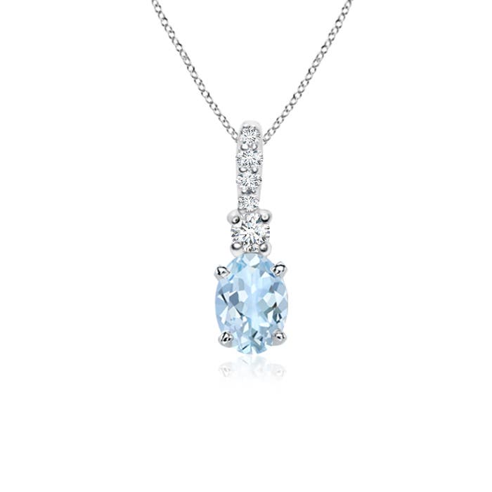 AA - Aquamarine / 0.46 CT / 14 KT White Gold