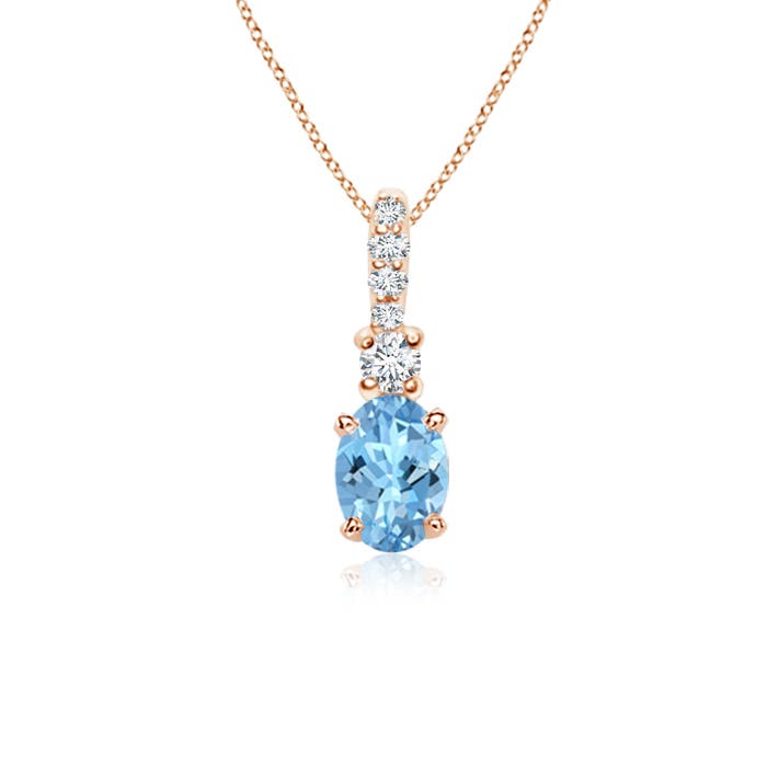 AAAA - Aquamarine / 0.46 CT / 14 KT Rose Gold