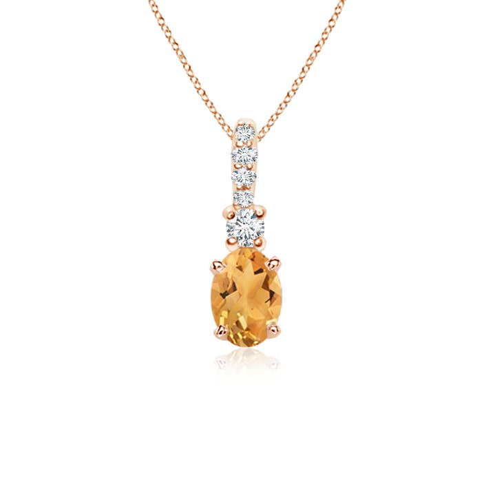 A - Citrine / 0.46 CT / 14 KT Rose Gold