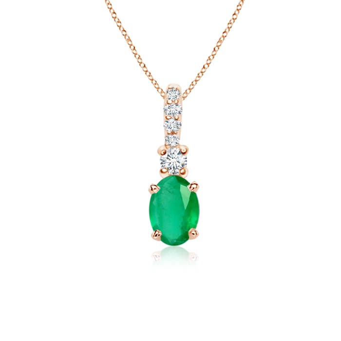 A - Emerald / 0.46 CT / 14 KT Rose Gold