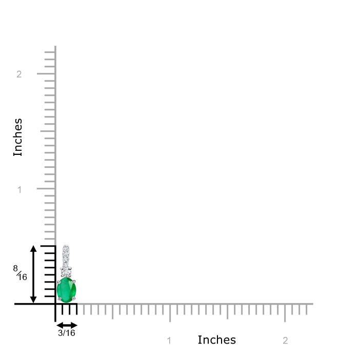 A - Emerald / 0.46 CT / 14 KT White Gold