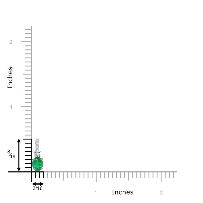 AA - Emerald / 0.46 CT / 14 KT White Gold