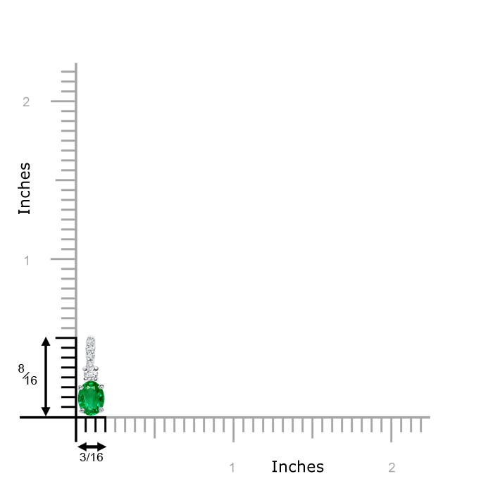 AAA - Emerald / 0.46 CT / 14 KT White Gold