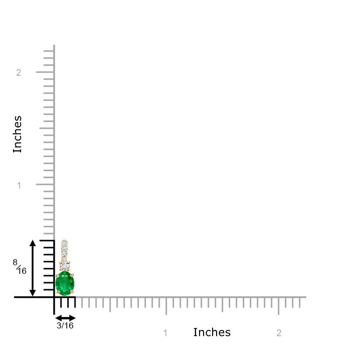 AAA - Emerald / 0.46 CT / 14 KT Yellow Gold