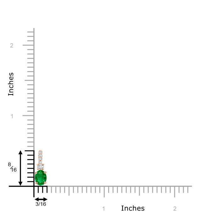 Premium - Lab-Grown Emerald / 0.46 CT / 14 KT Rose Gold