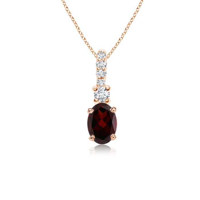 A - Garnet / 0.61 CT / 14 KT Rose Gold