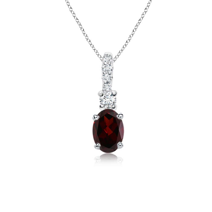 A - Garnet / 0.61 CT / 14 KT White Gold