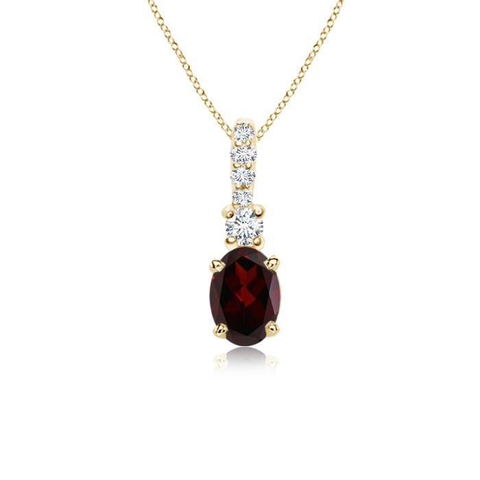 A - Garnet / 0.61 CT / 14 KT Yellow Gold