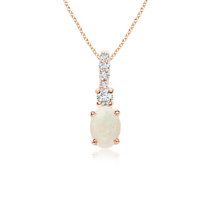 A - Opal / 0.34 CT / 14 KT Rose Gold