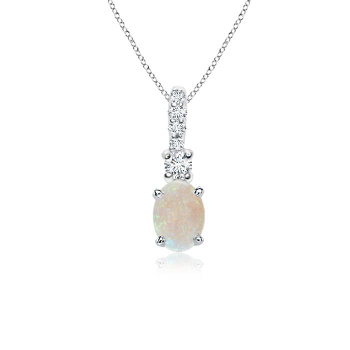 AA - Opal / 0.34 CT / 14 KT White Gold