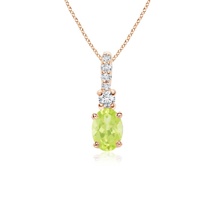 A - Peridot / 0.54 CT / 14 KT Rose Gold