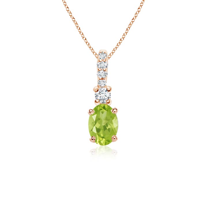 AA - Peridot / 0.54 CT / 14 KT Rose Gold