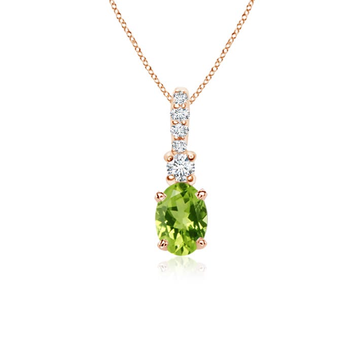 AAA - Peridot / 0.54 CT / 14 KT Rose Gold