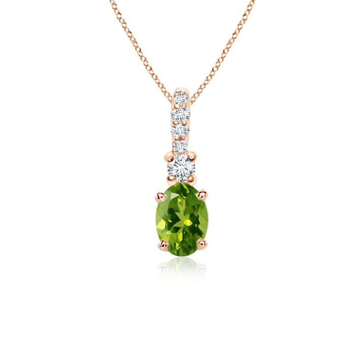 AAAA - Peridot / 0.54 CT / 14 KT Rose Gold