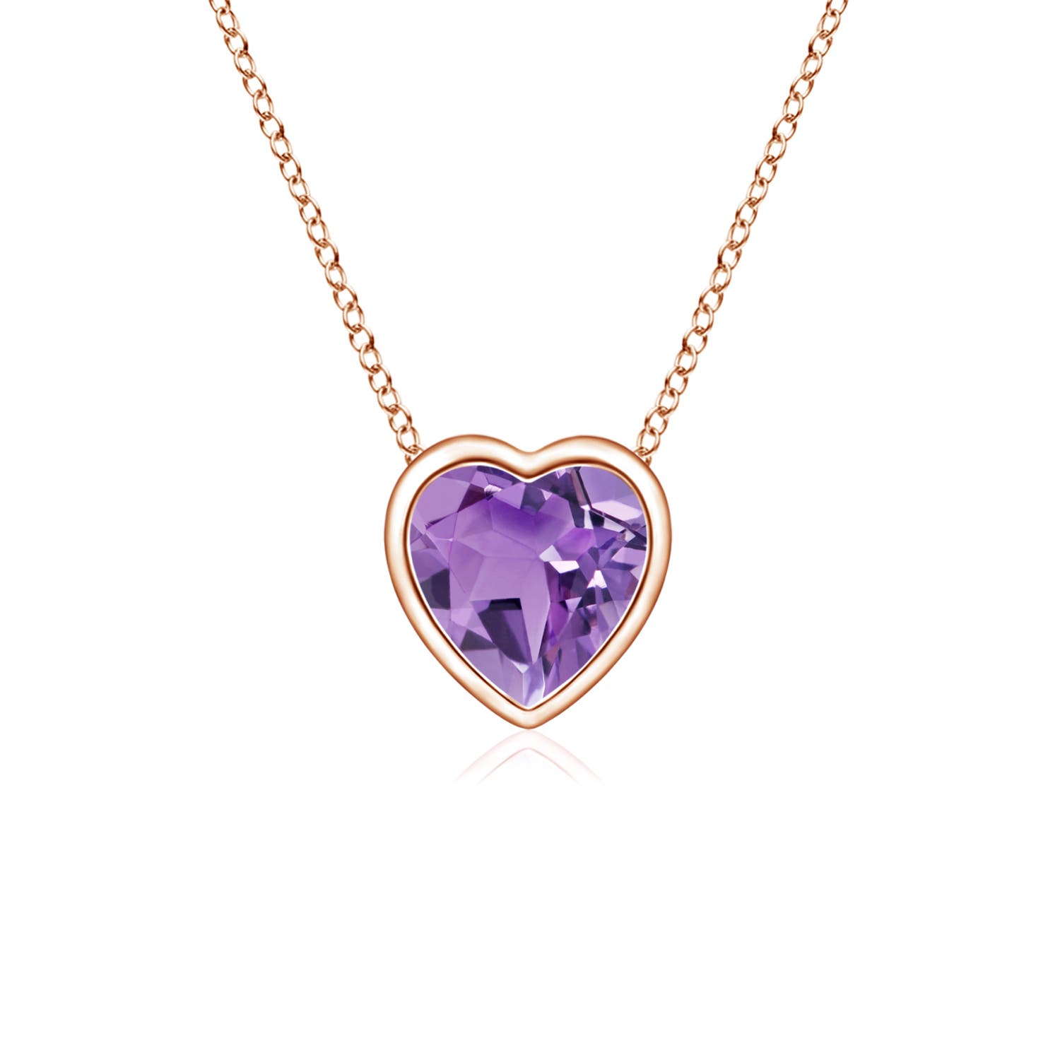 A - Amethyst / 0.2 CT / 14 KT Rose Gold