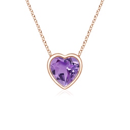 Heart Amethyst Solitaire Necklaces & Pendants
