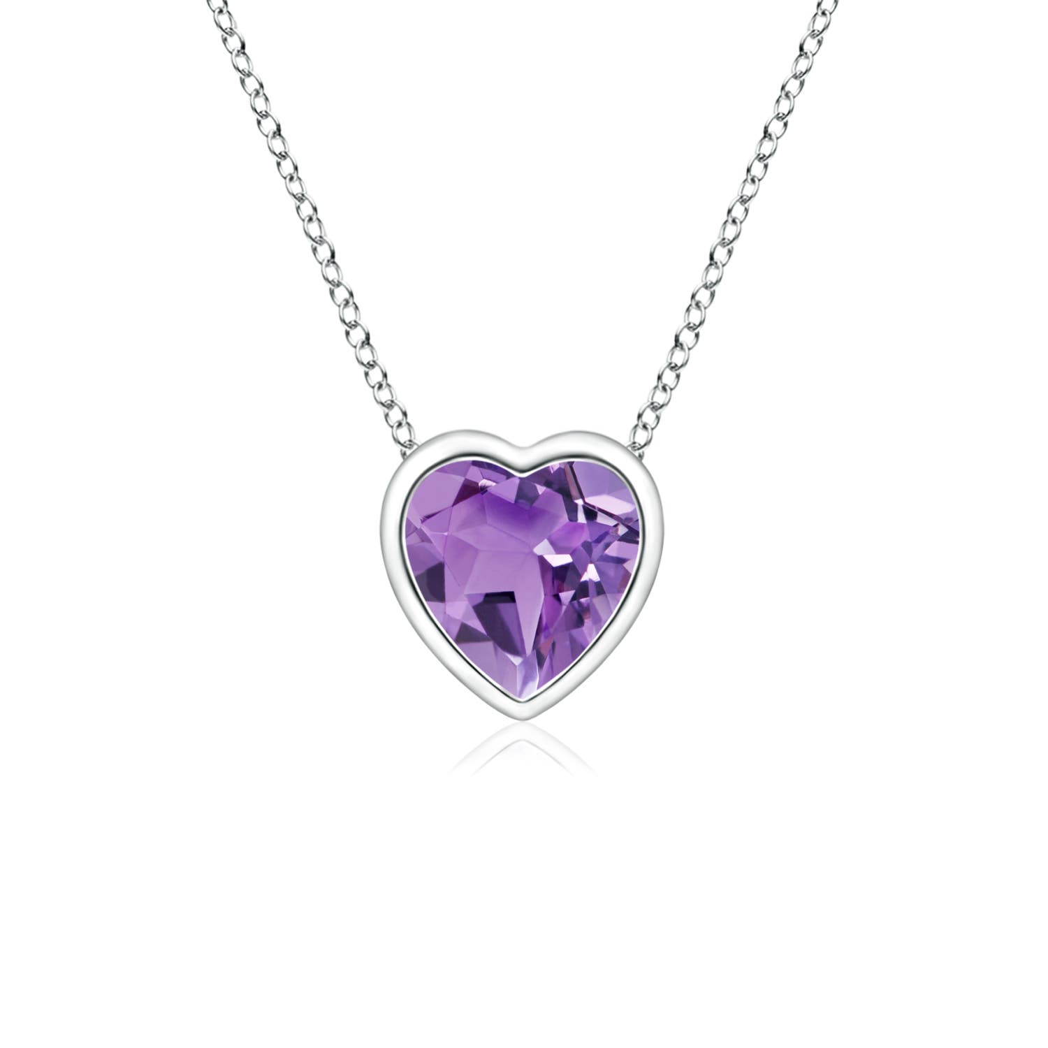 A - Amethyst / 0.2 CT / 14 KT White Gold