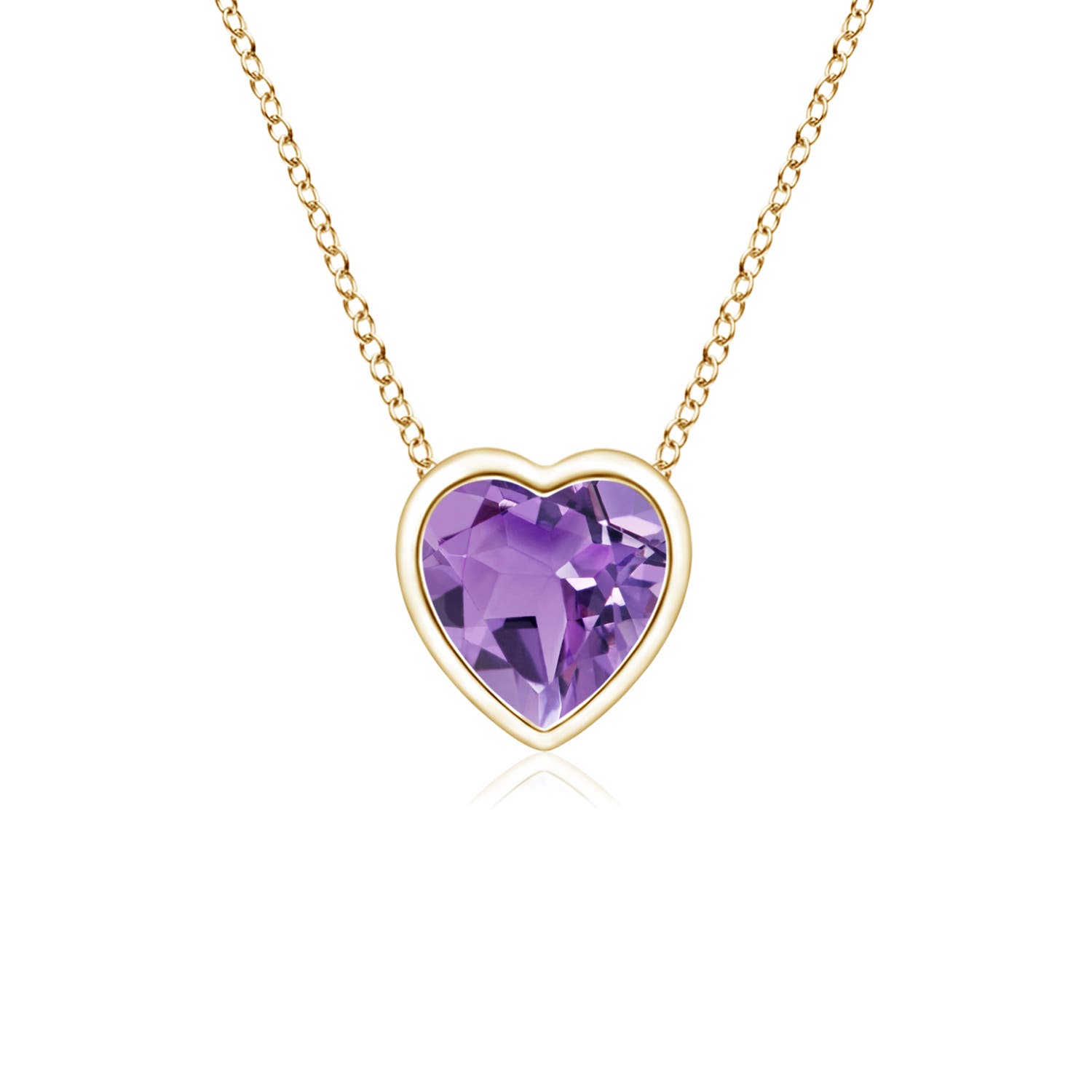 A - Amethyst / 0.2 CT / 14 KT Yellow Gold