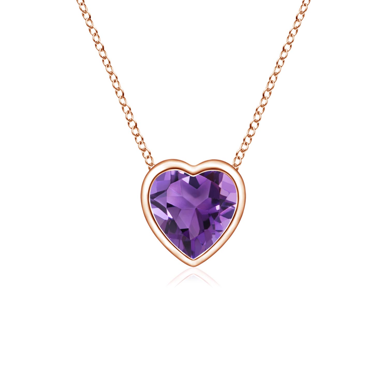 AAA - Amethyst / 0.2 CT / 14 KT Rose Gold