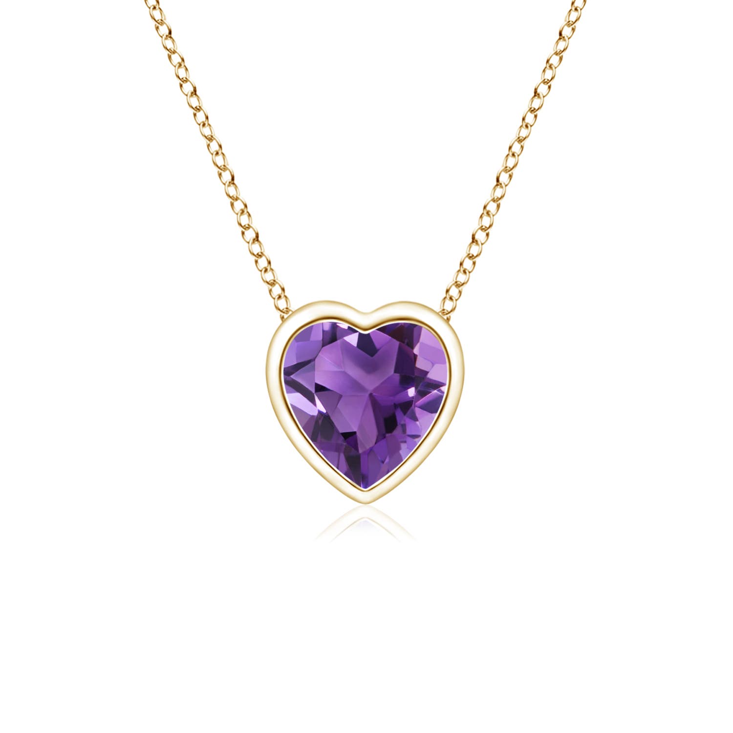 AAA - Amethyst / 0.2 CT / 14 KT Yellow Gold