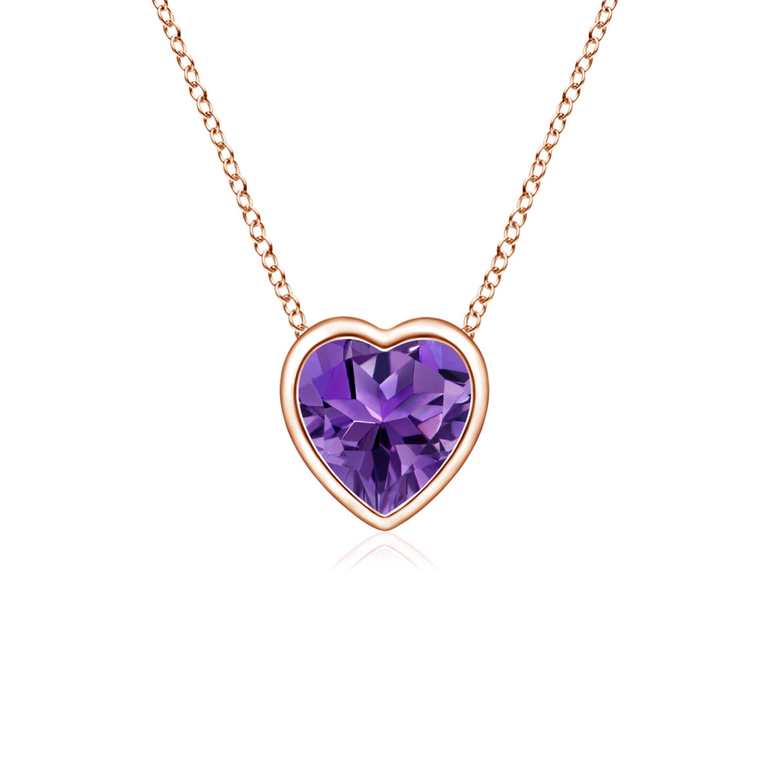 AAAA - Amethyst / 0.2 CT / 14 KT Rose Gold