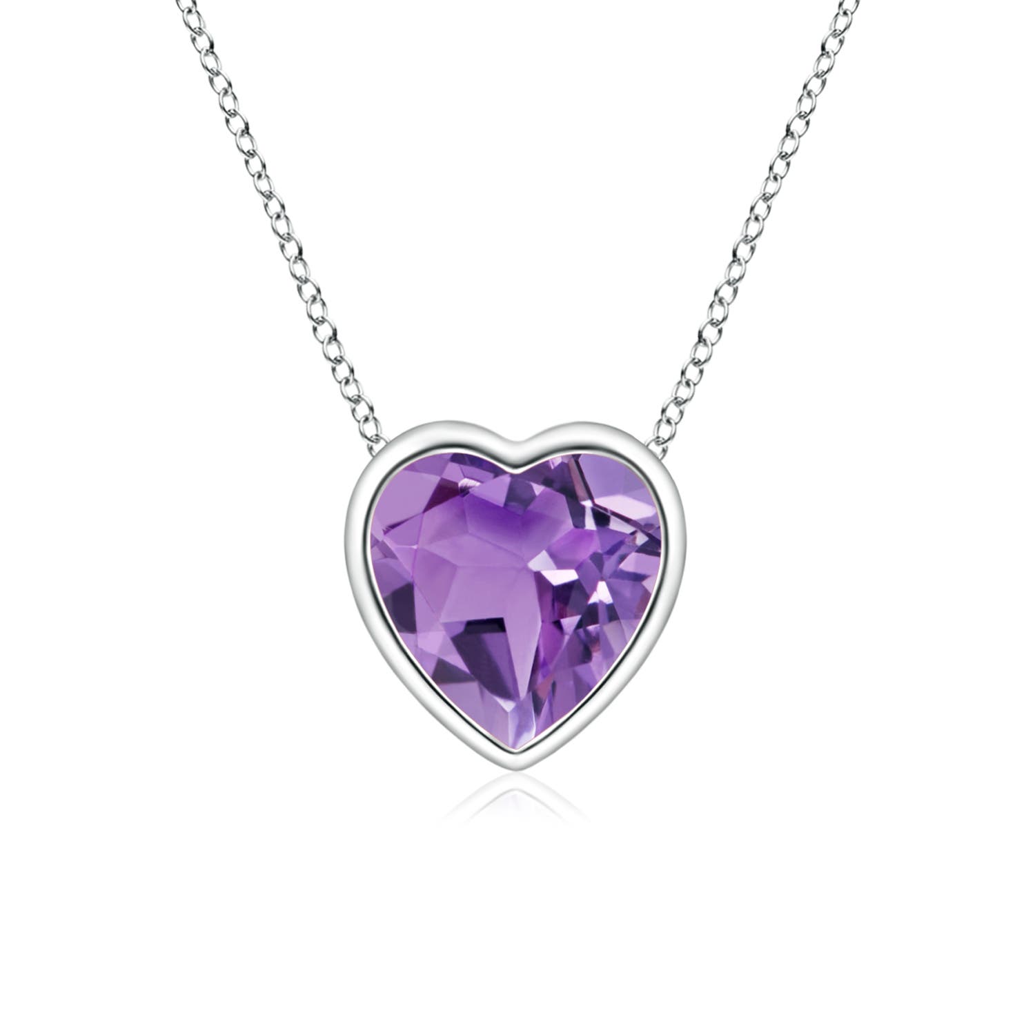 A - Amethyst / 0.35 CT / 14 KT White Gold