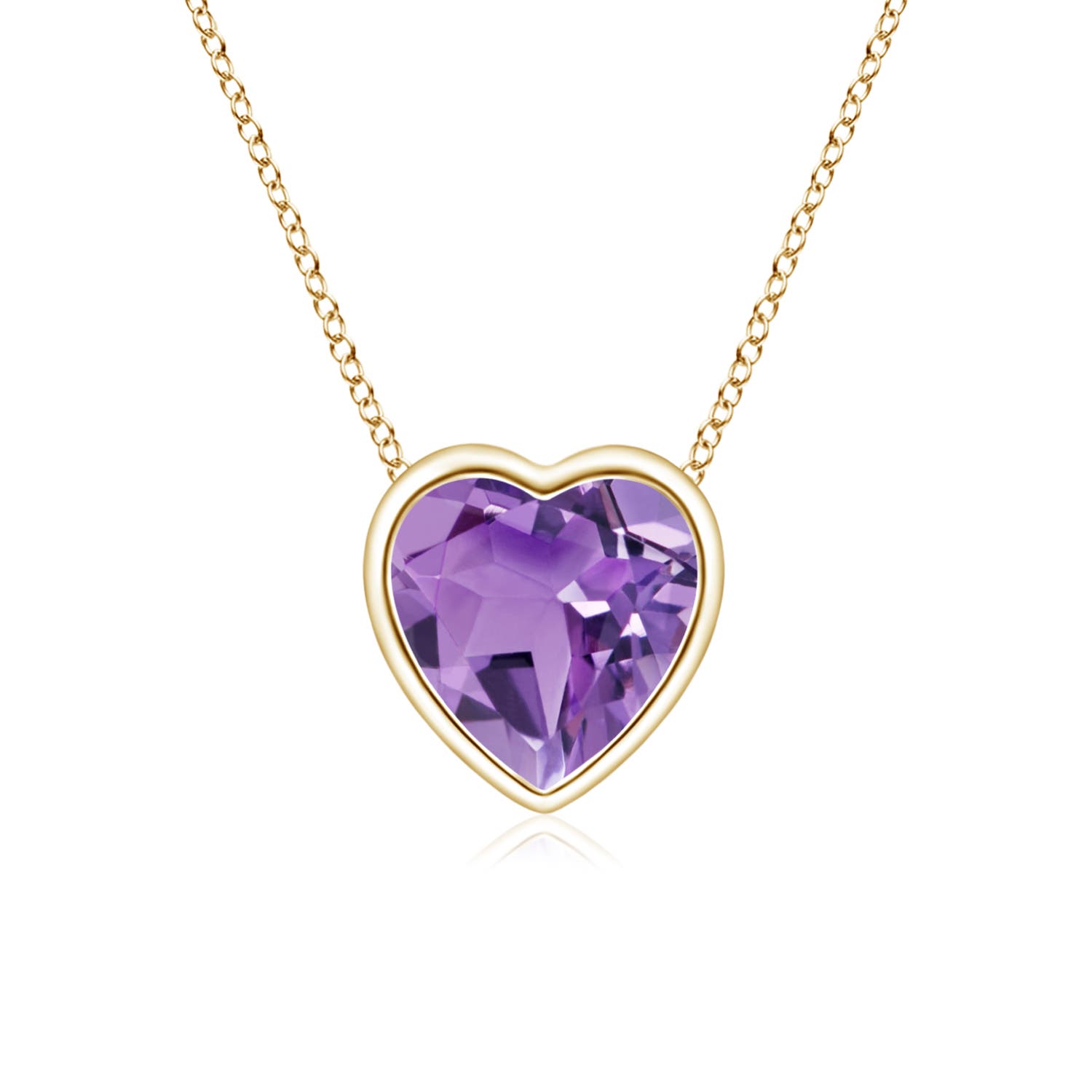 A - Amethyst / 0.35 CT / 14 KT Yellow Gold