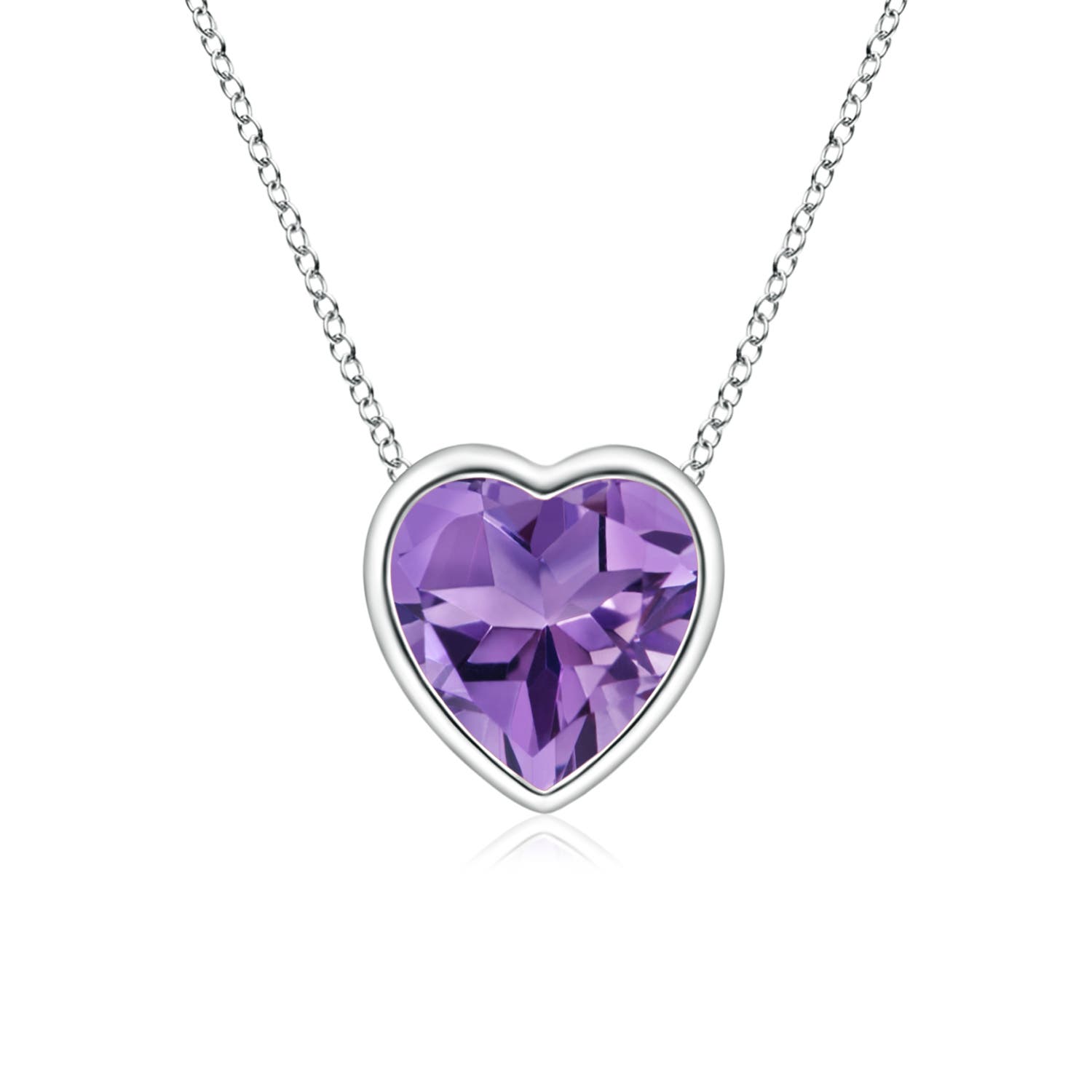 AA - Amethyst / 0.35 CT / 14 KT White Gold