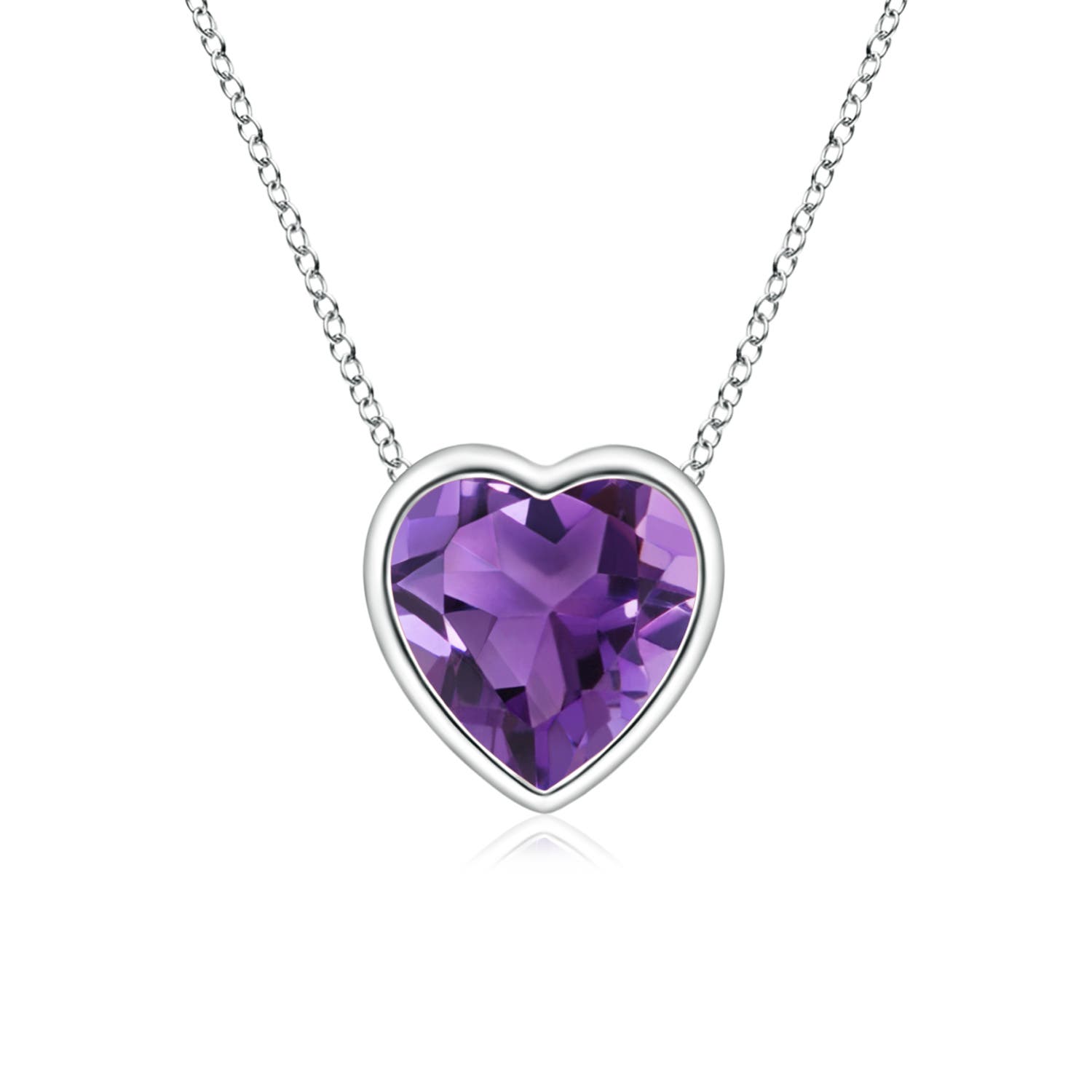 AAA - Amethyst / 0.35 CT / 14 KT White Gold