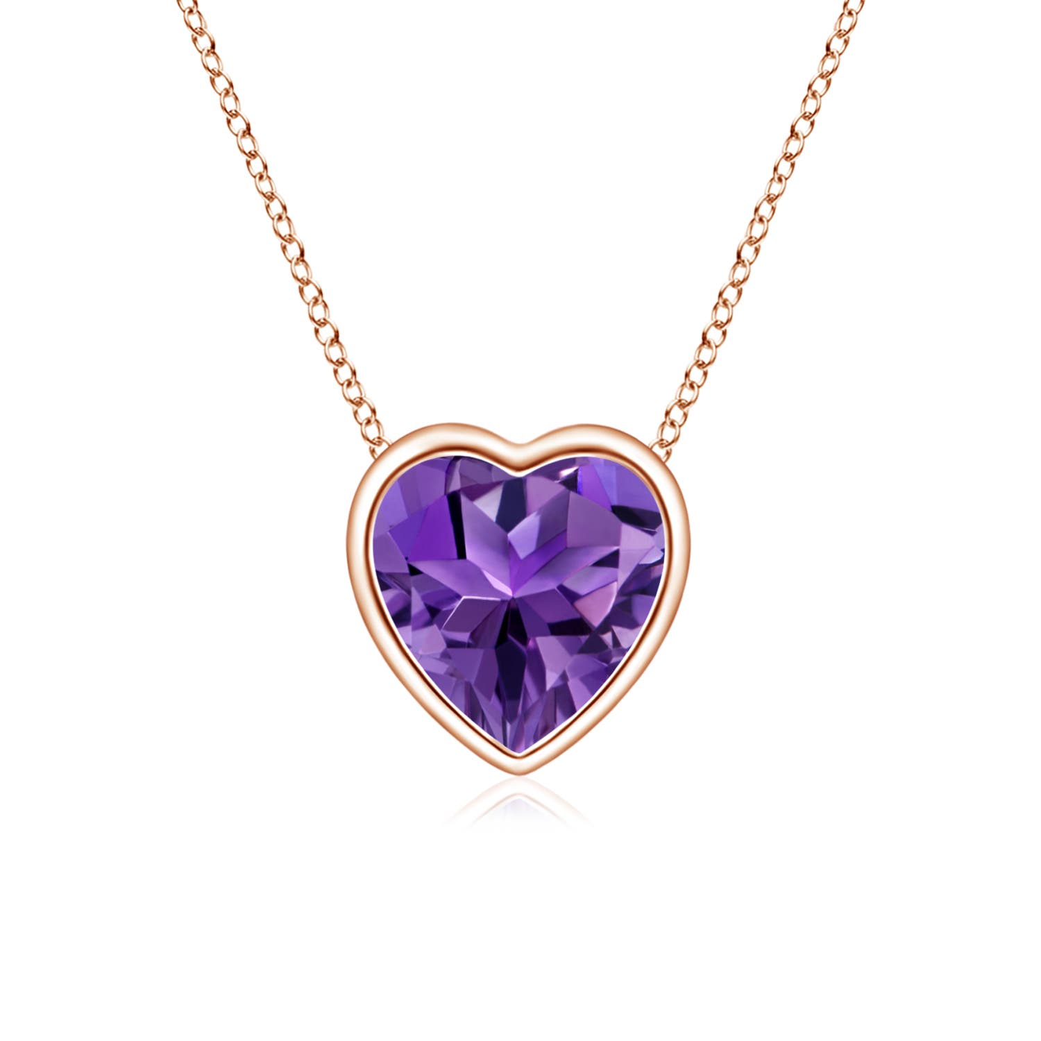 AAAA - Amethyst / 0.35 CT / 14 KT Rose Gold