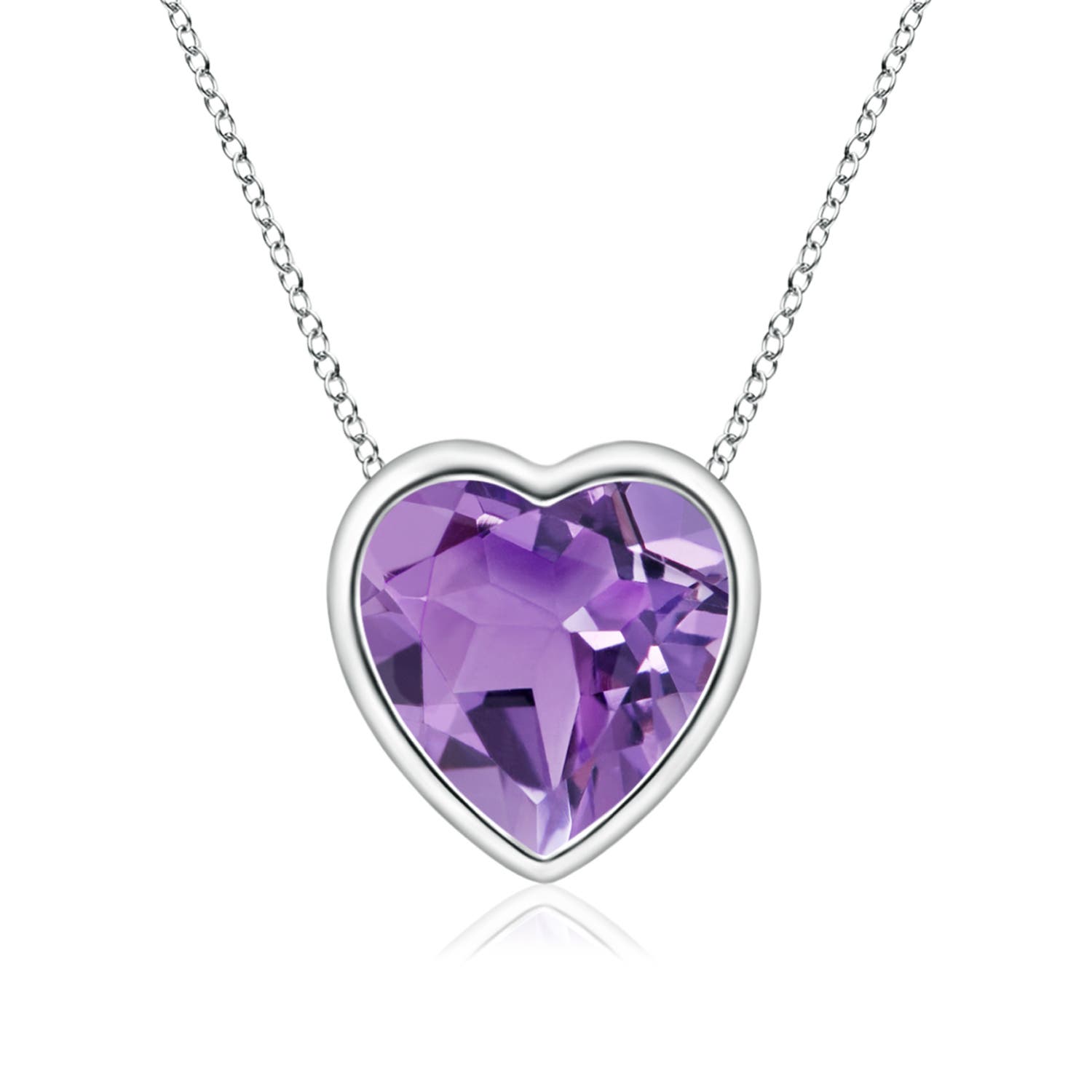 A - Amethyst / 0.7 CT / 14 KT White Gold