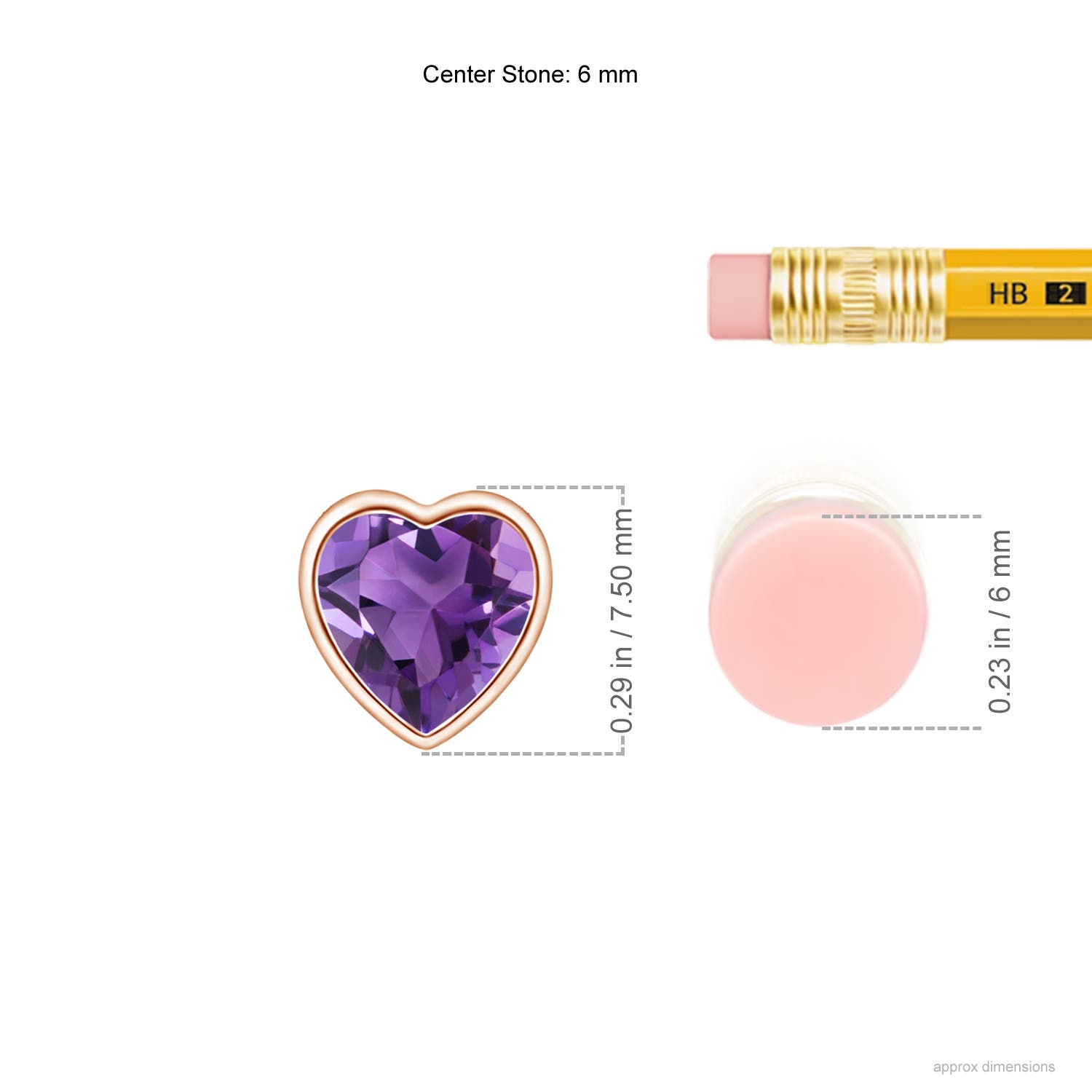 AAA - Amethyst / 0.7 CT / 14 KT Rose Gold