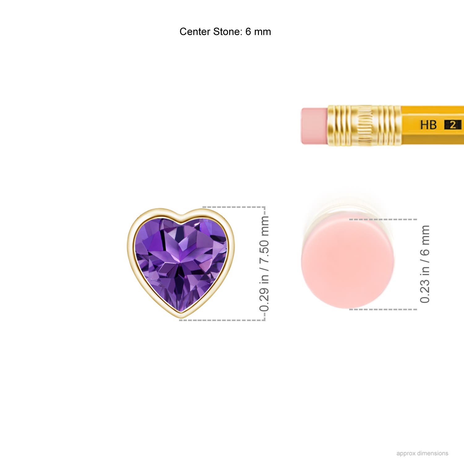 AAAA - Amethyst / 0.7 CT / 14 KT Yellow Gold