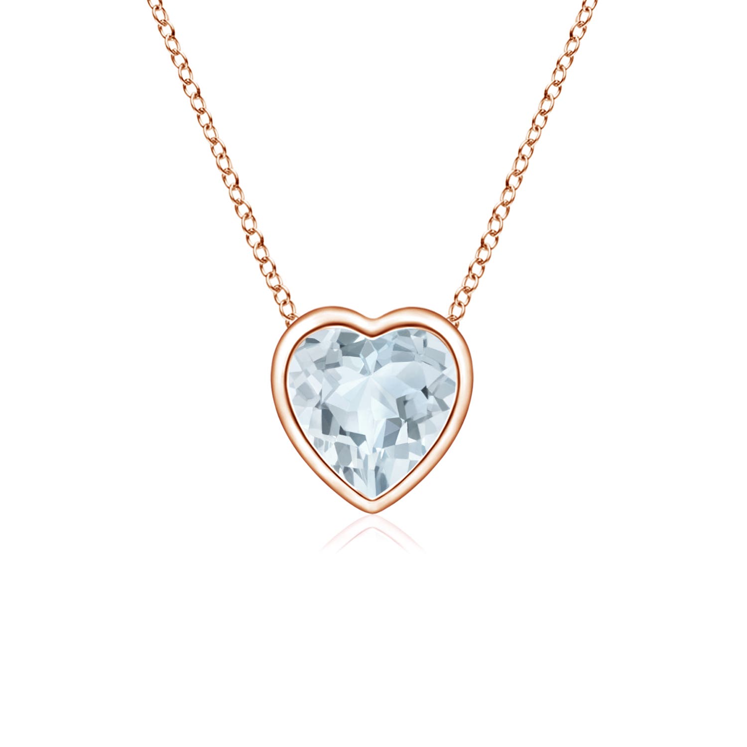 A - Aquamarine / 0.2 CT / 14 KT Rose Gold