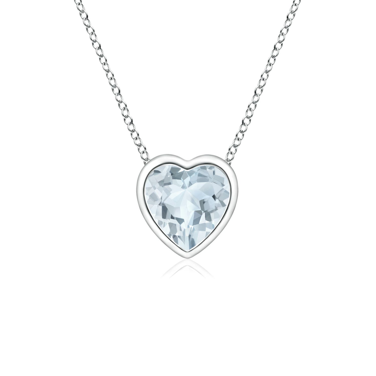 A - Aquamarine / 0.2 CT / 14 KT White Gold