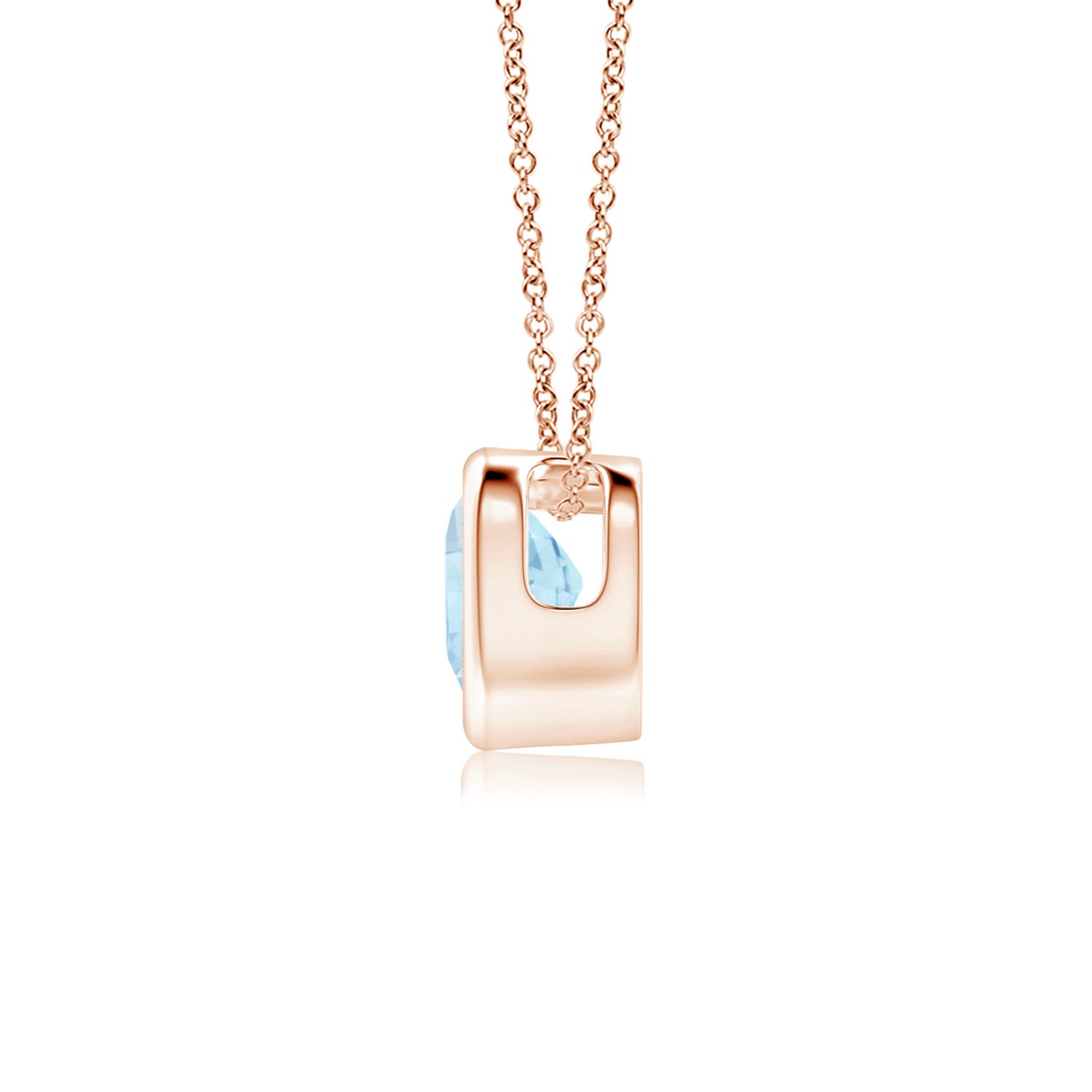 AA - Aquamarine / 0.2 CT / 14 KT Rose Gold