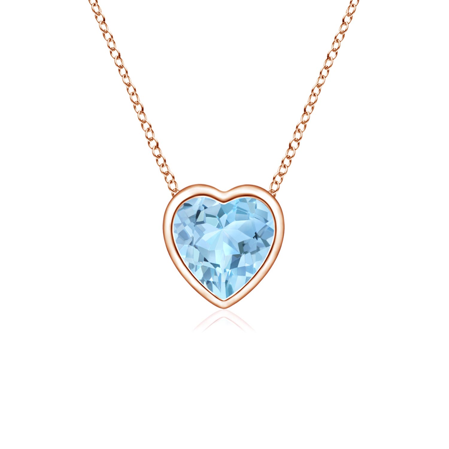 AAA - Aquamarine / 0.2 CT / 14 KT Rose Gold