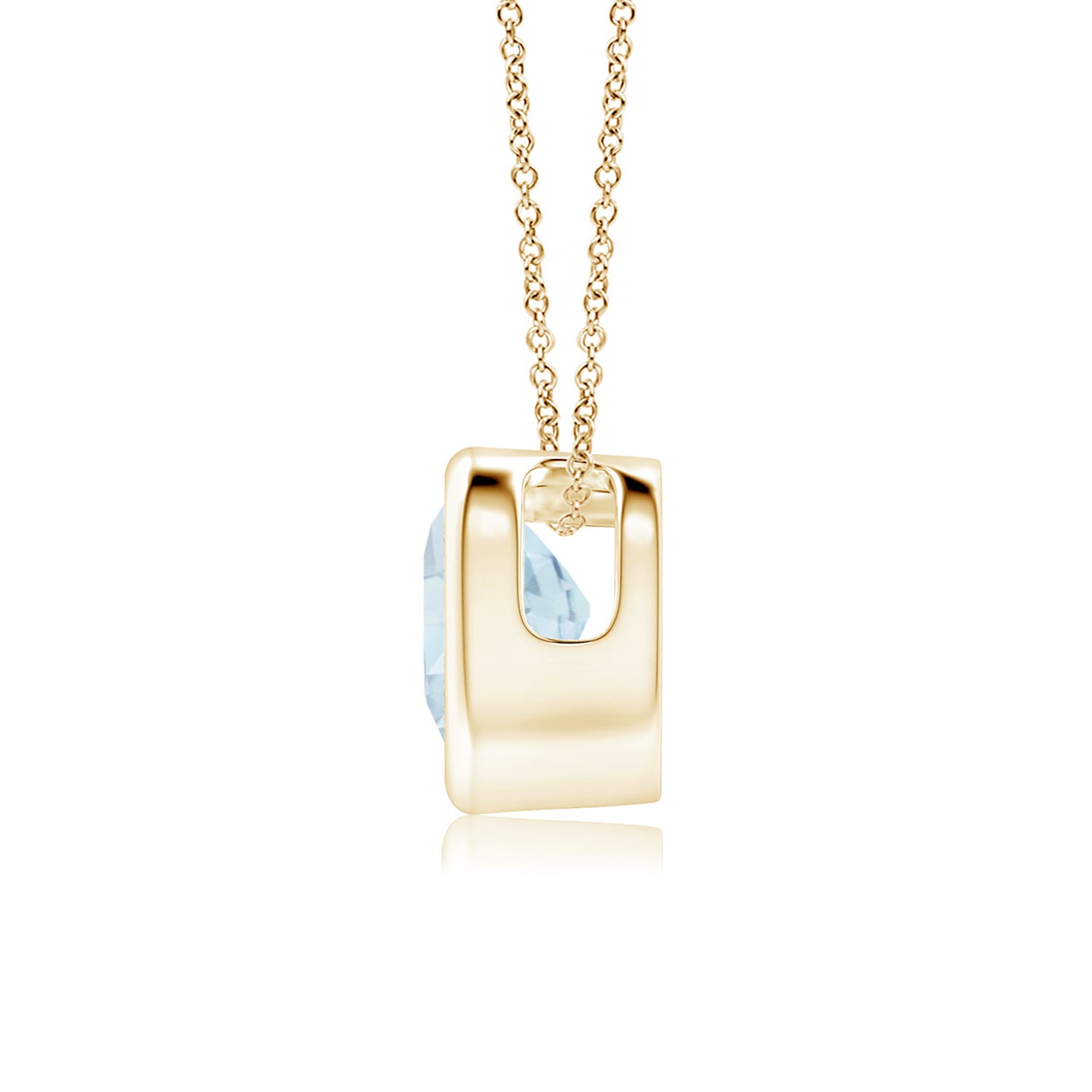 A - Aquamarine / 0.35 CT / 14 KT Yellow Gold