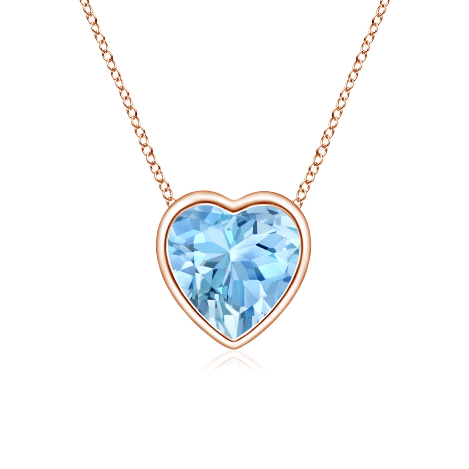 AAAA - Aquamarine / 0.35 CT / 14 KT Rose Gold