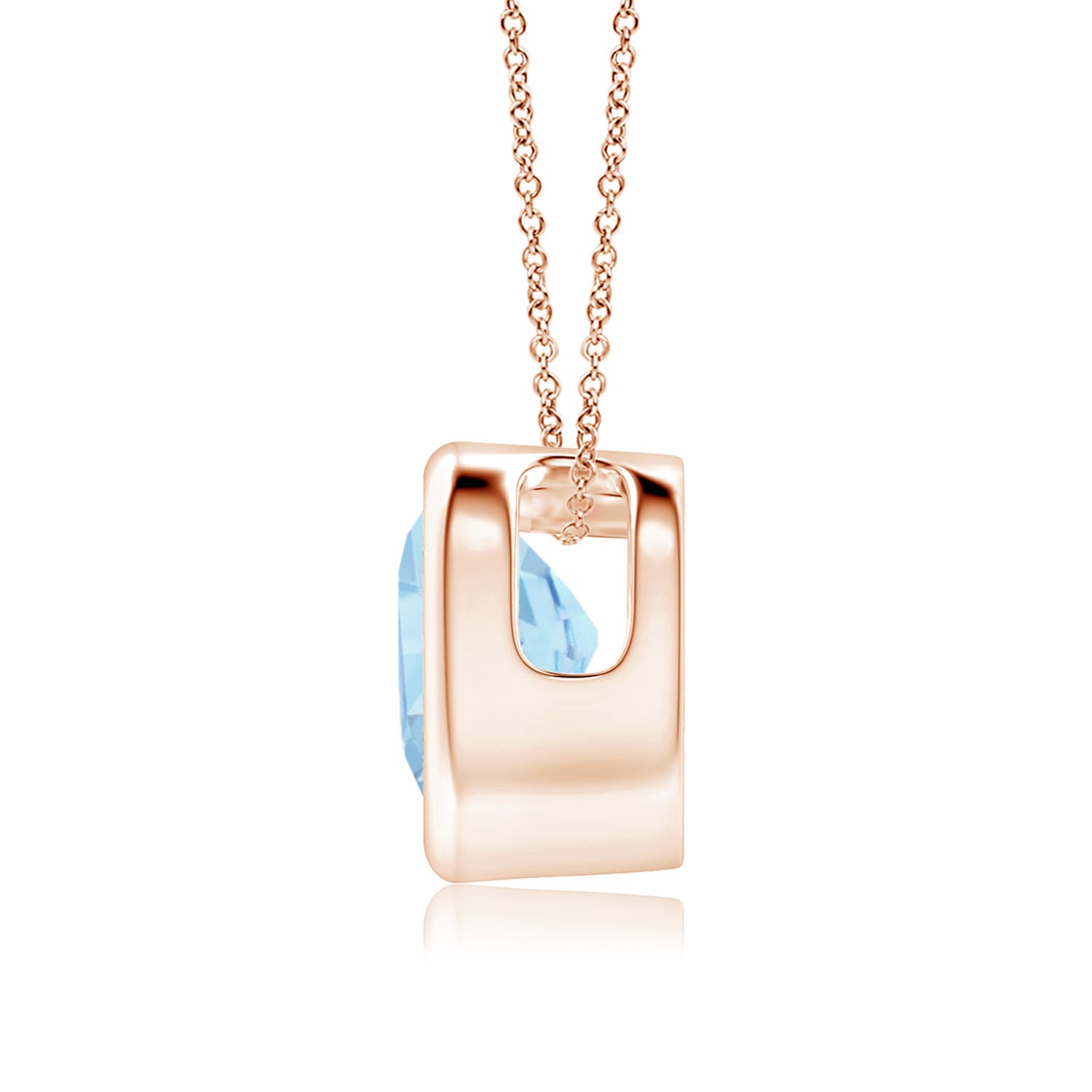 AAAA - Aquamarine / 0.7 CT / 14 KT Rose Gold