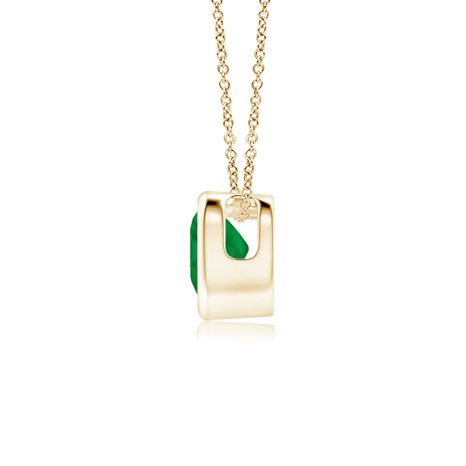 AA - Emerald / 0.2 CT / 14 KT Yellow Gold