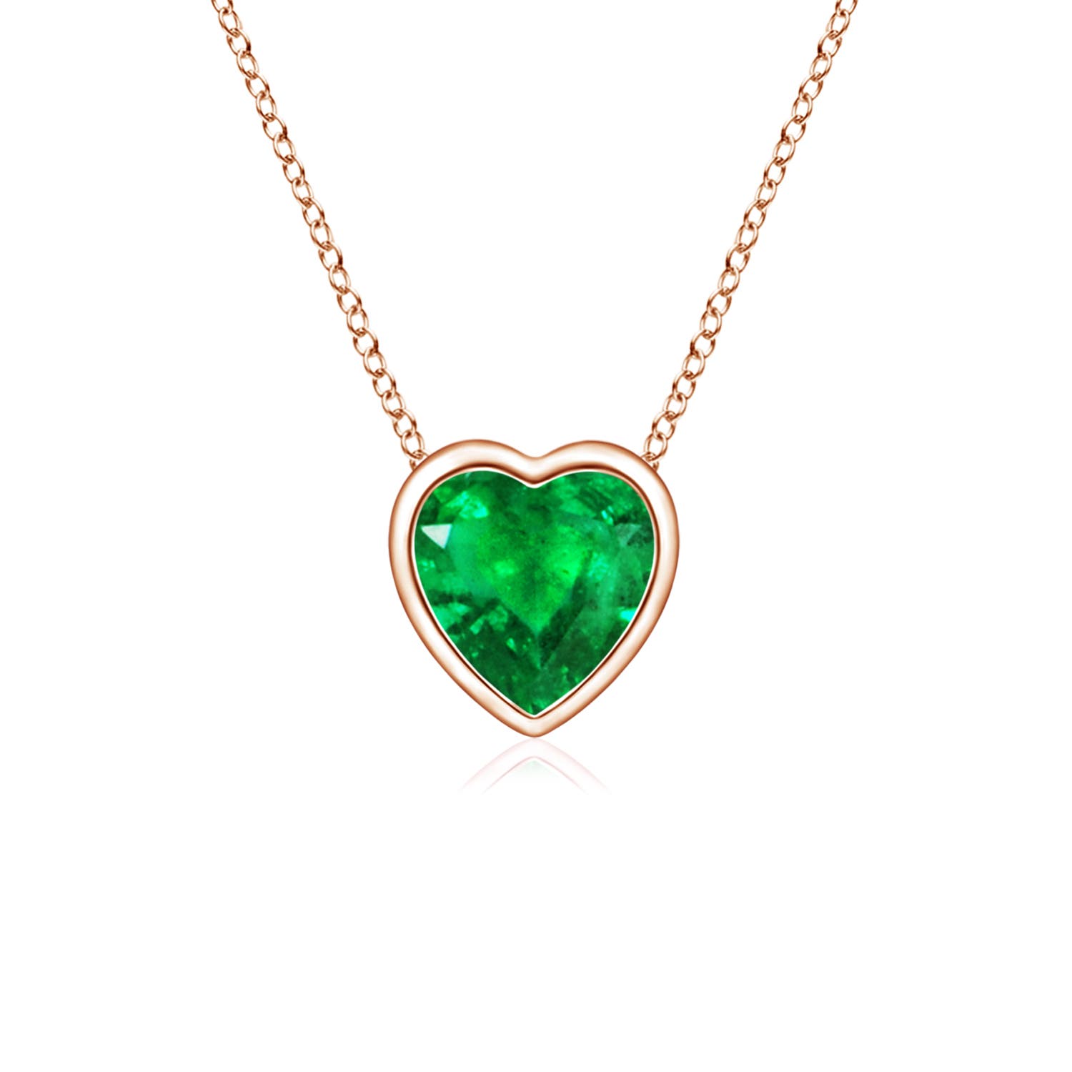 AAA - Emerald / 0.2 CT / 14 KT Rose Gold