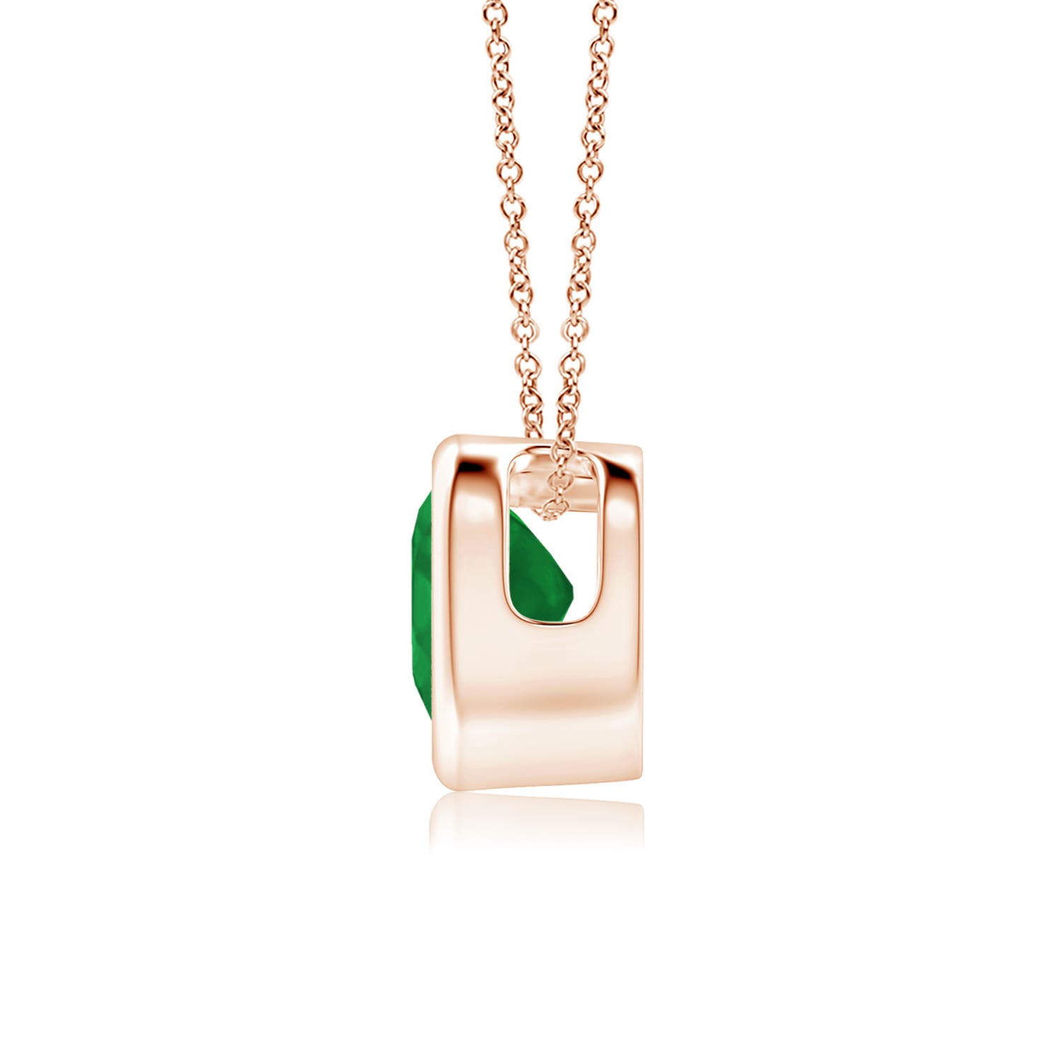 A - Emerald / 0.4 CT / 14 KT Rose Gold