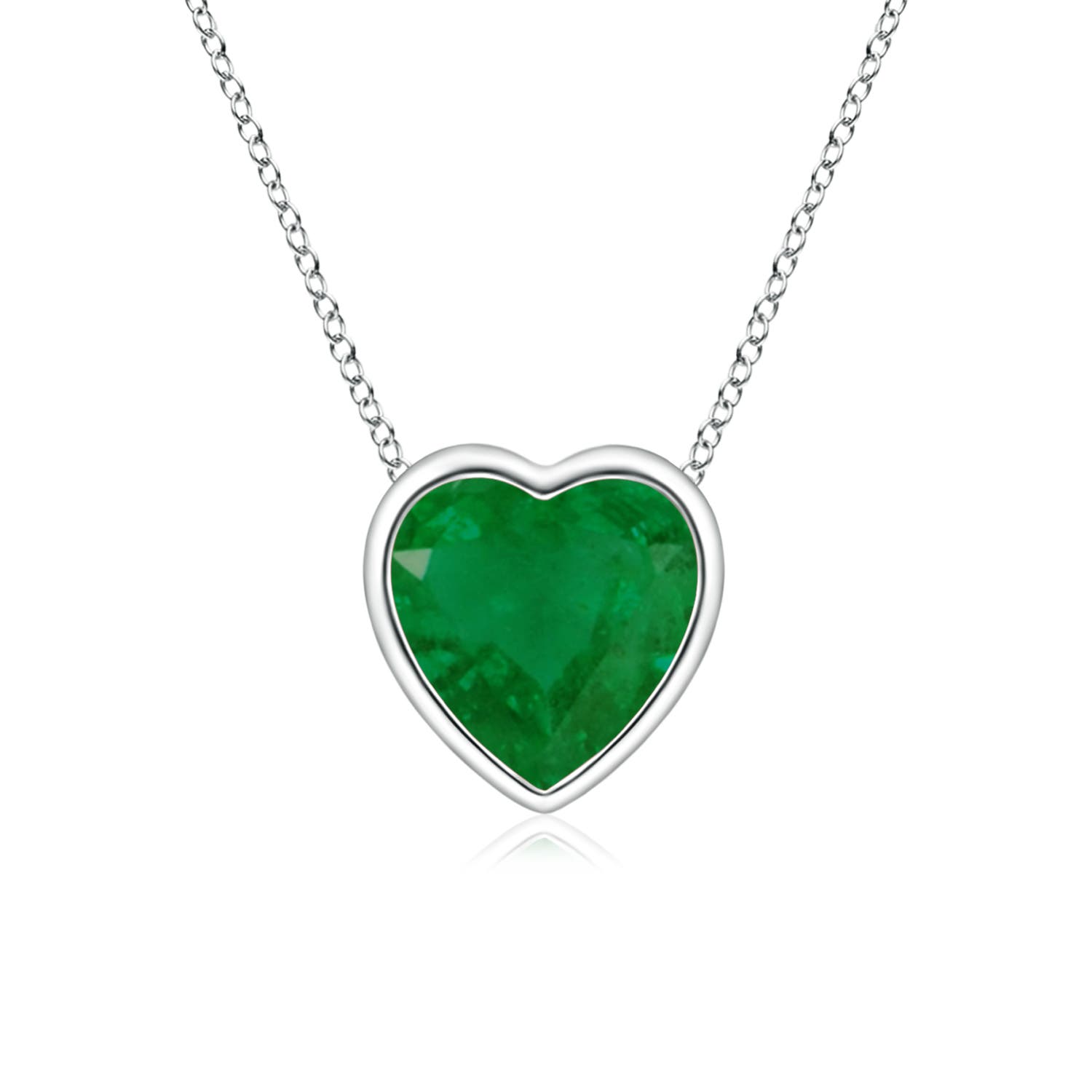 A - Emerald / 0.4 CT / 14 KT White Gold