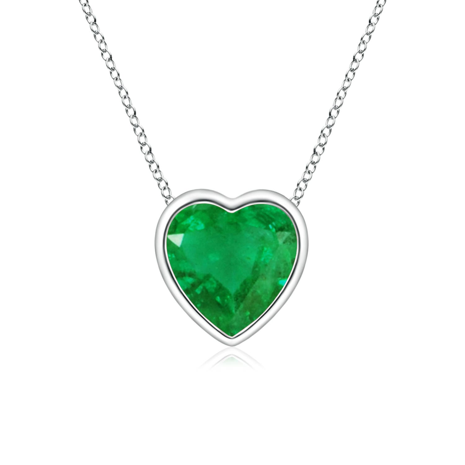 AA - Emerald / 0.4 CT / 14 KT White Gold