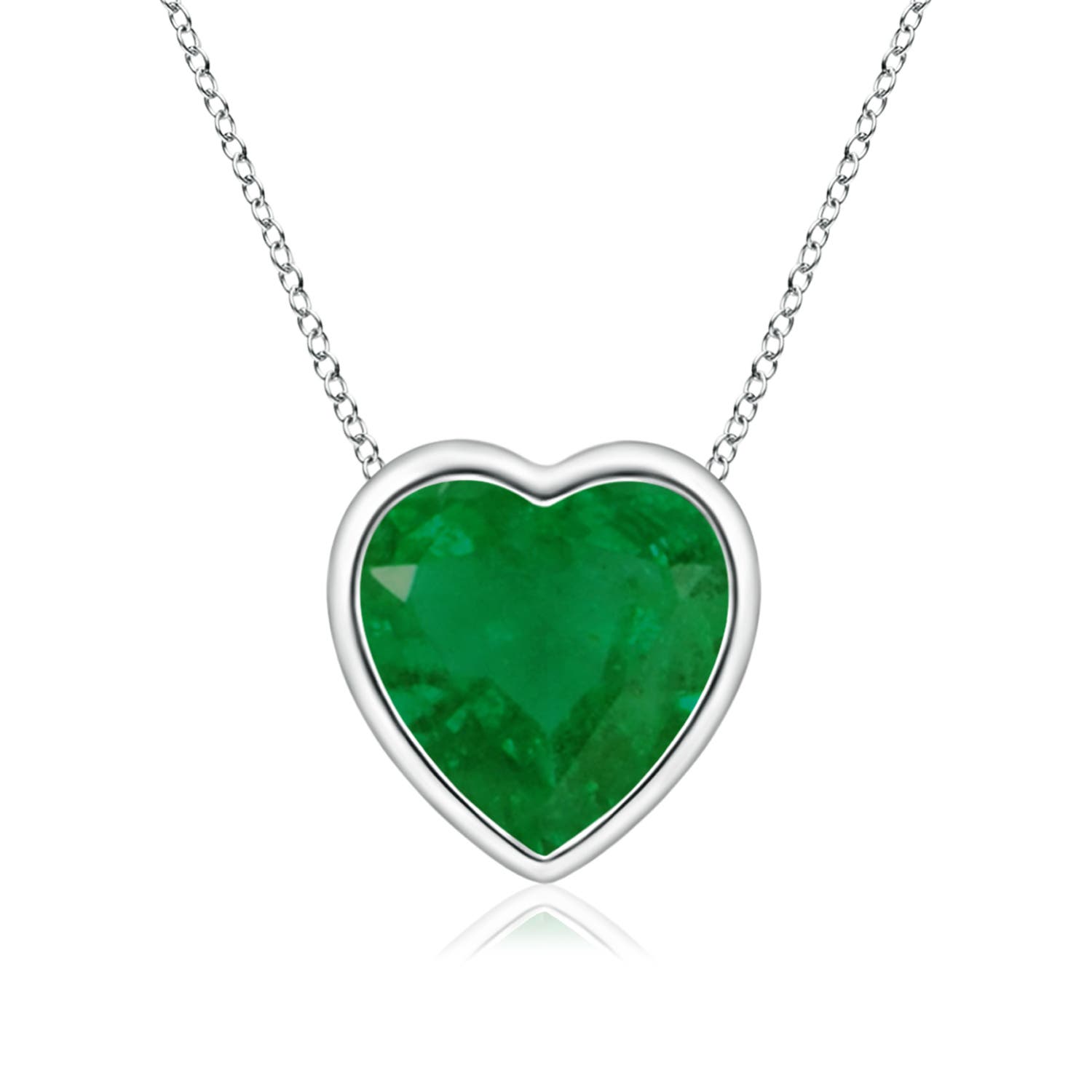 A - Emerald / 0.6 CT / 14 KT White Gold
