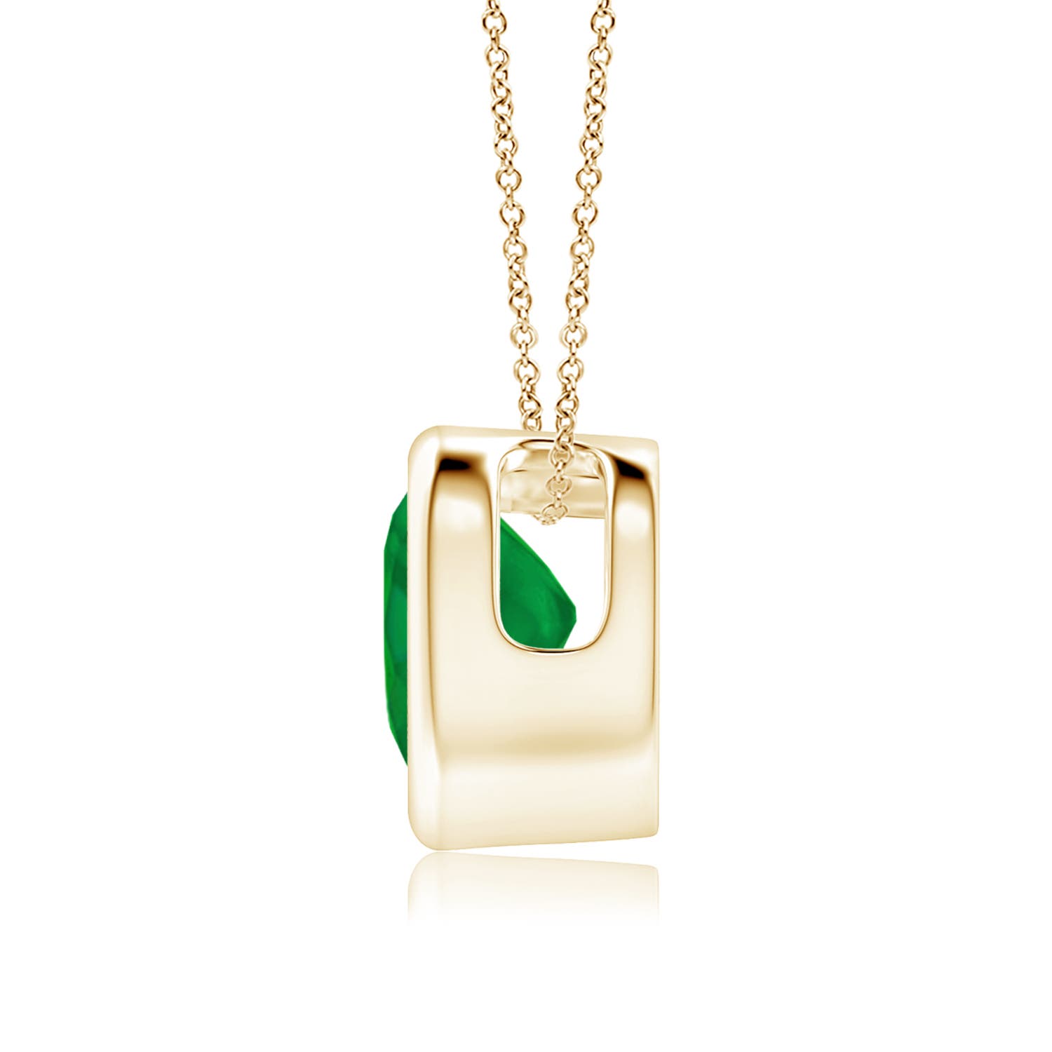 AA - Emerald / 0.6 CT / 14 KT Yellow Gold