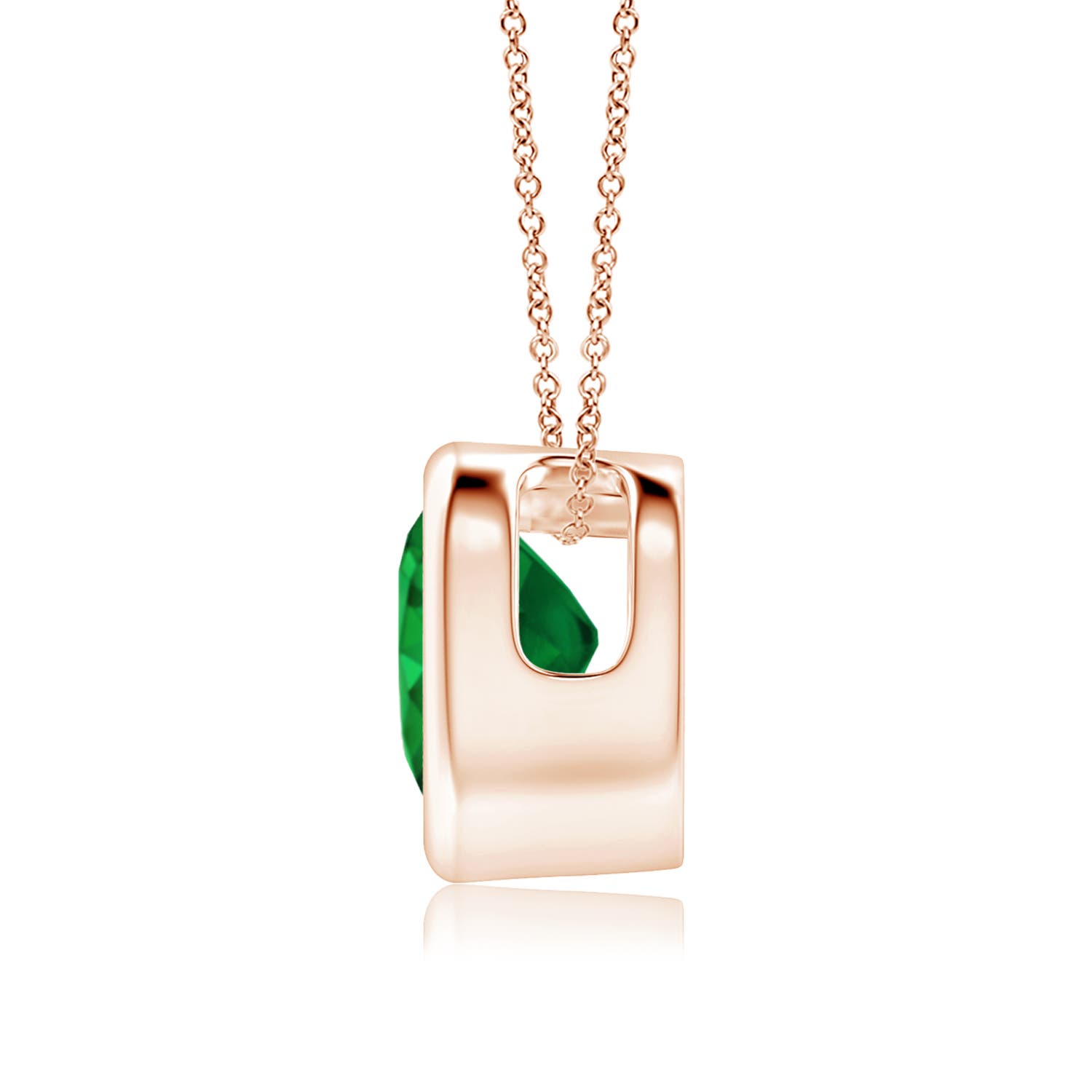 AAA - Emerald / 0.6 CT / 14 KT Rose Gold