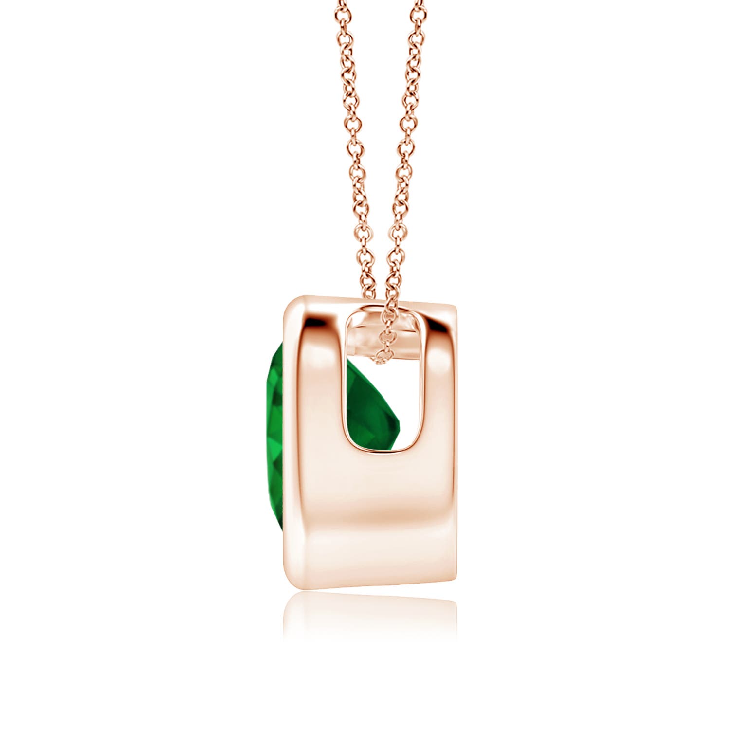 AAAA - Emerald / 0.6 CT / 14 KT Rose Gold